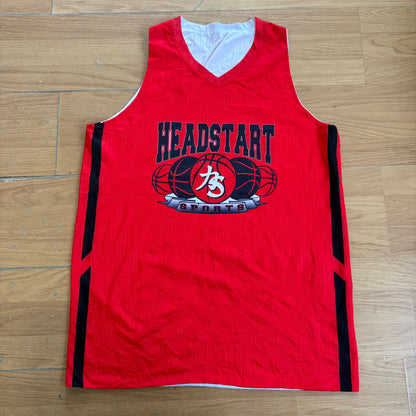 Maillot de basketball rouge Headstart Sports – Taille XL (estimée)
