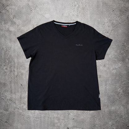 T-shirt noir col V - Pierre Cardin - Taille 4XL