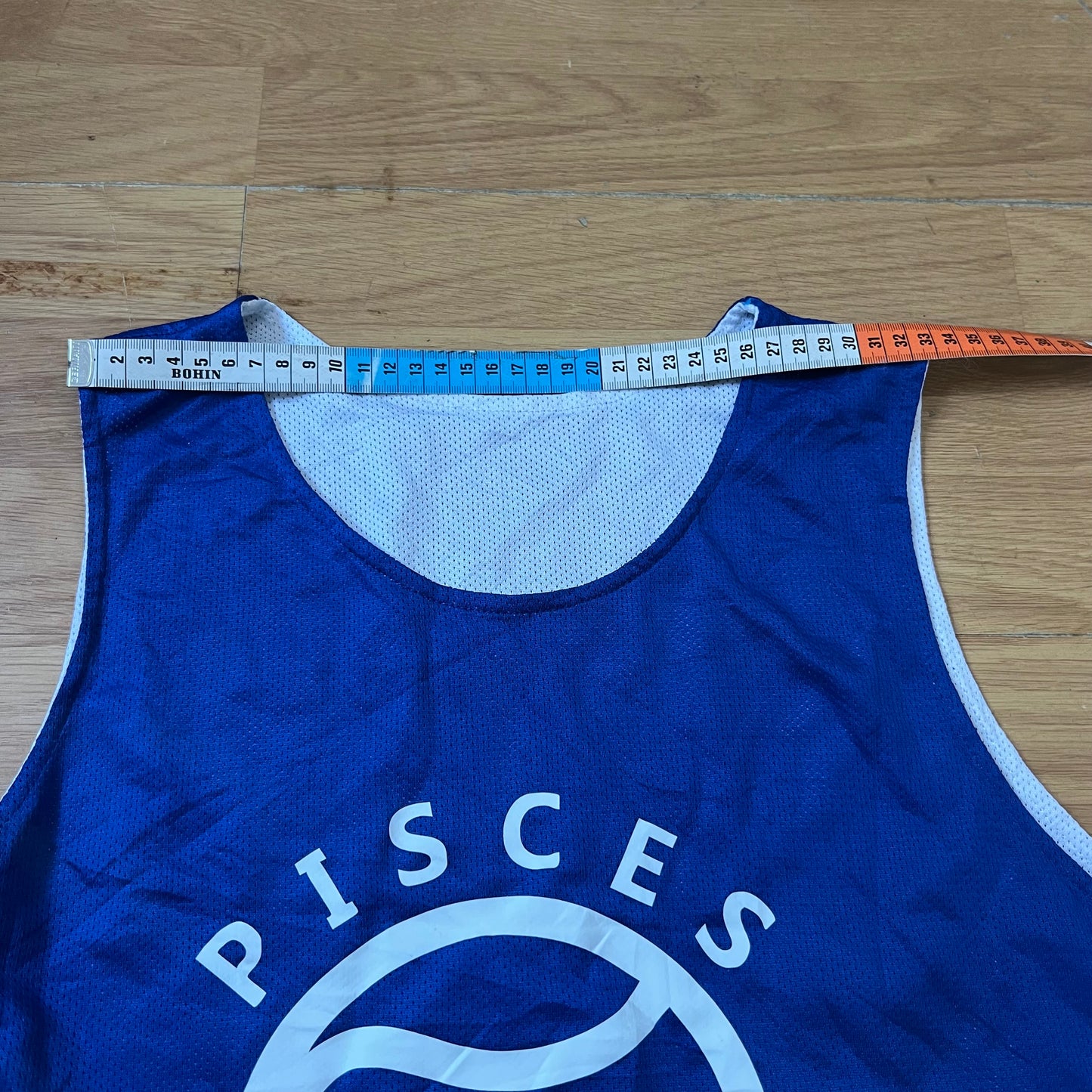 T-shirt basketball bleu et blanc - Pisces - Taille M
