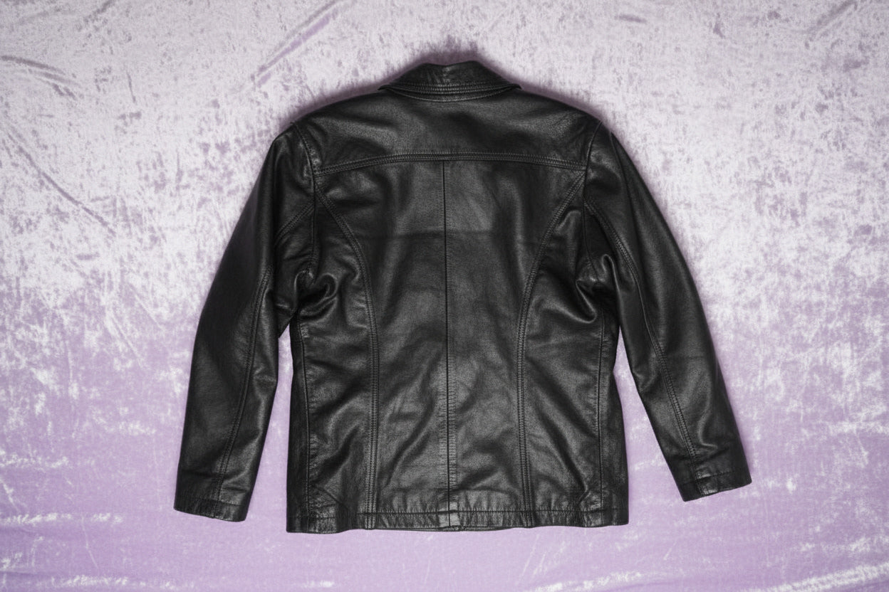 Veste En Cuir Véritable - by SASSCARELLA