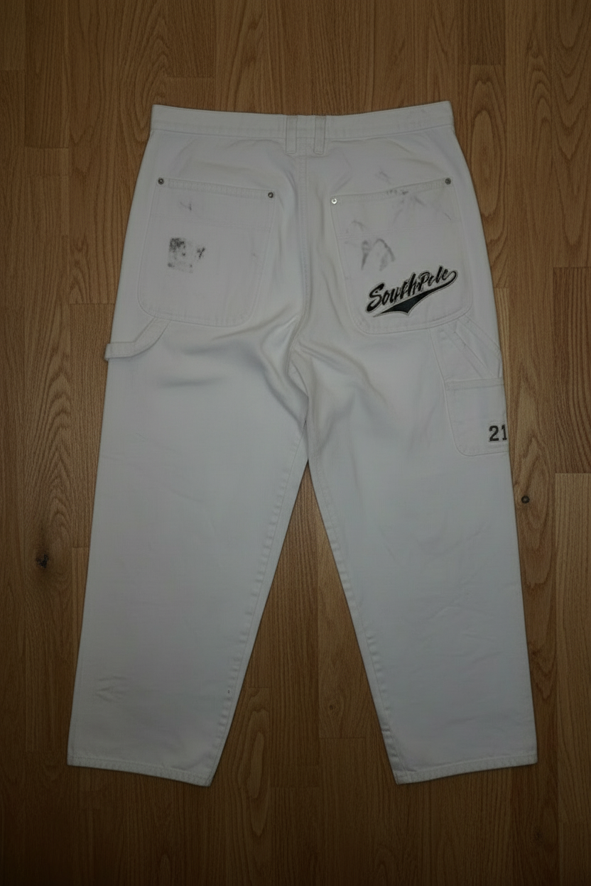 Jean Cargo/Skater Écru - by SS.CARMEN - Taille : 38