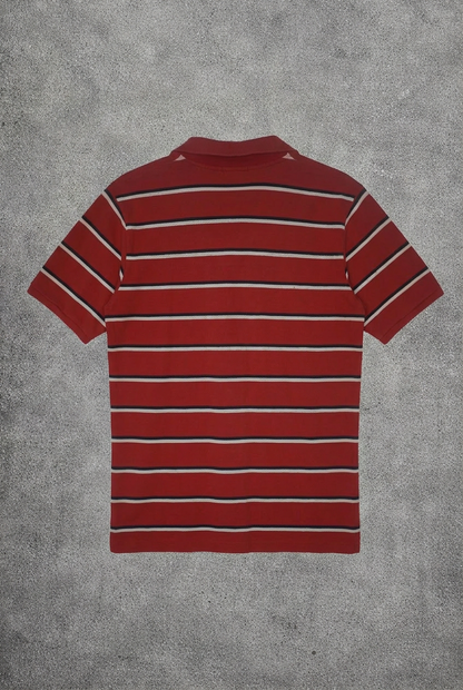 Polo rouge à rayures Ralph Lauren – Taille – L