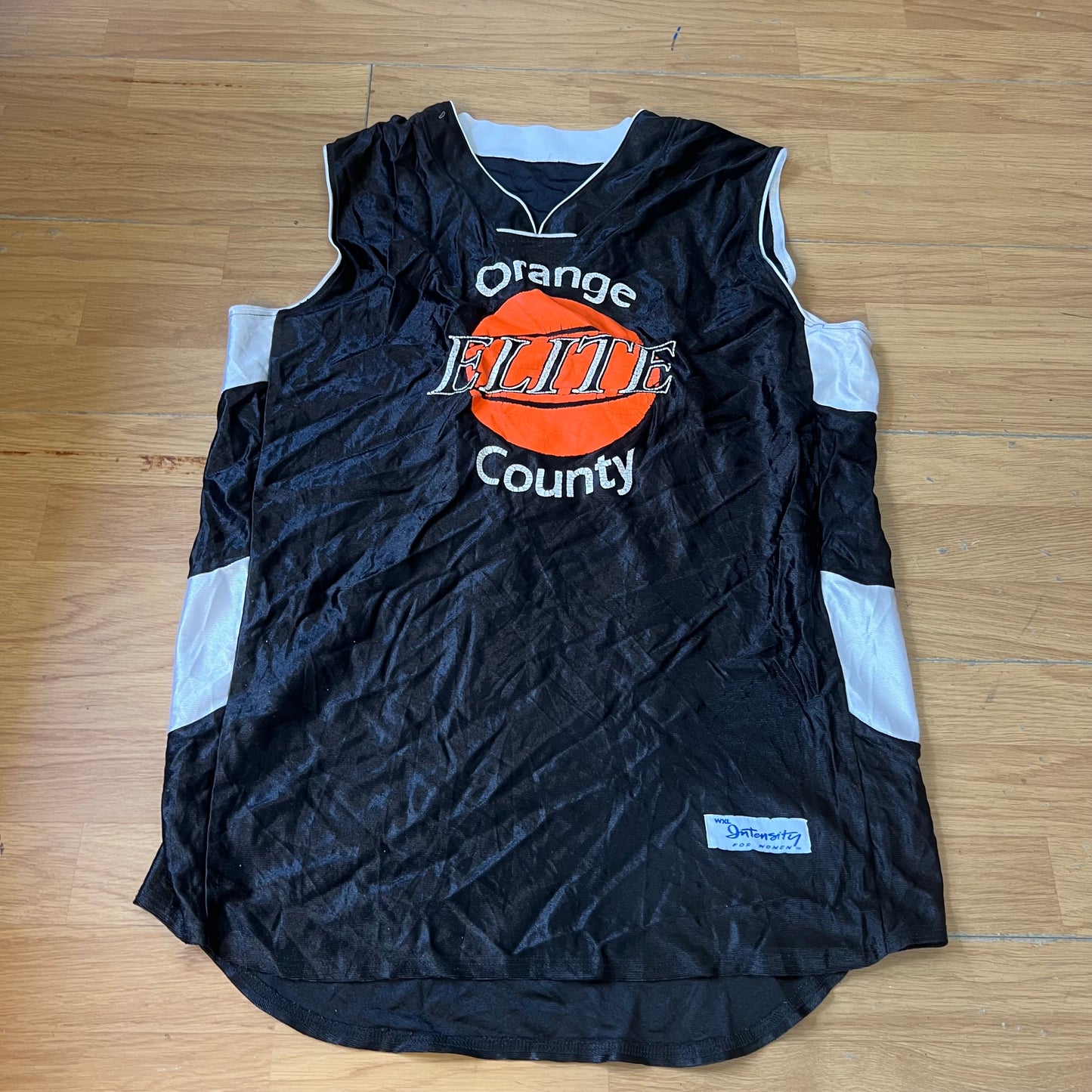 T-shirt basketball noir, blanc et orange - Taille XXL