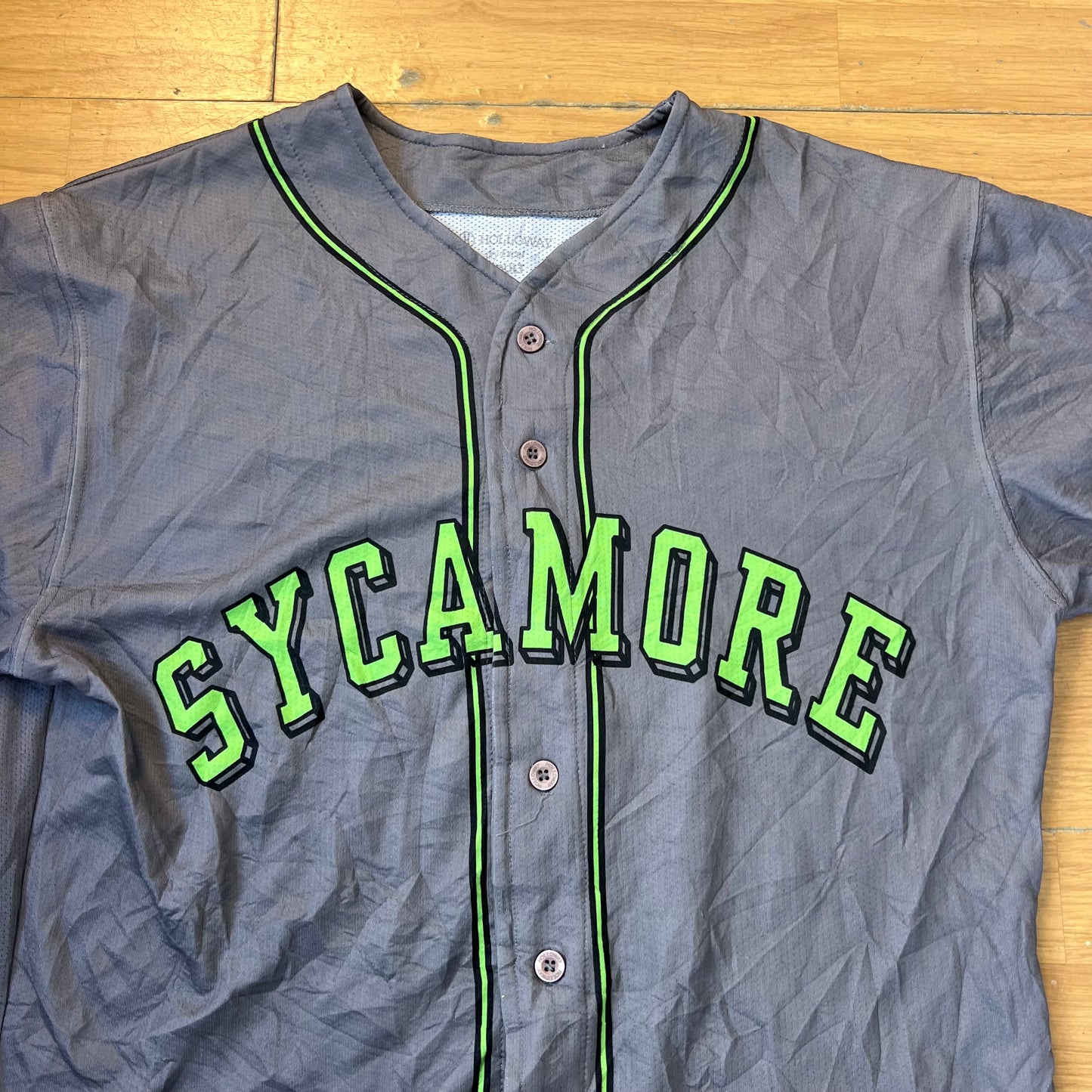 T-shirt baseball gris et vert - Sycamore - Taille M