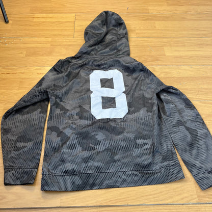 Sweat à capuche sport gris, noir et rouge - Sport-Tek - Taille L