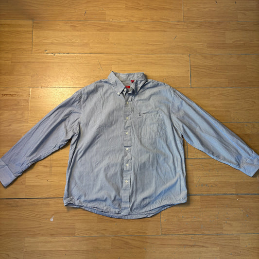 Chemise rayée bleu et blanc - Izod - Taille XL