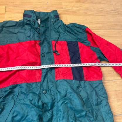 Veste coupe-vent verte et rouge - Taille L