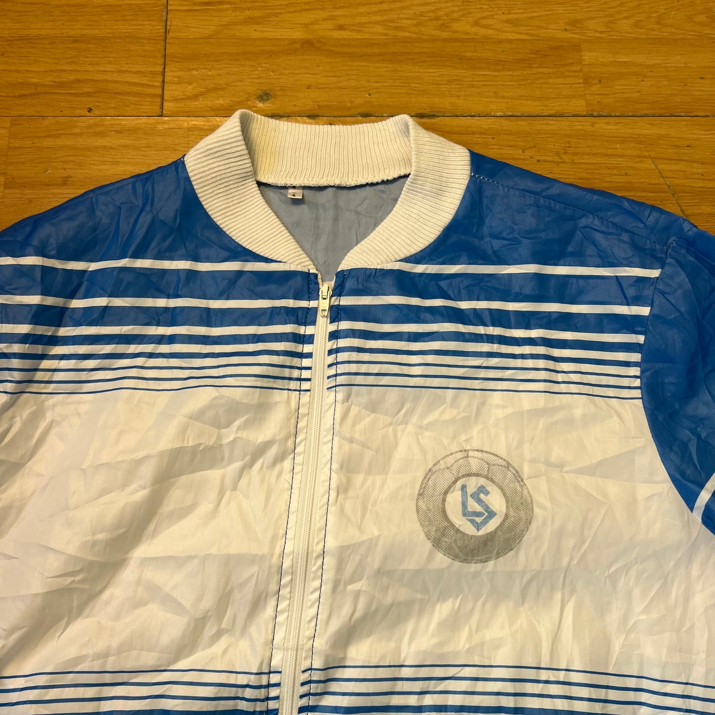 Veste coupe-vent bleu et blanc - Style soccer - Taille M