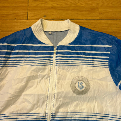 Veste coupe-vent bleu et blanc - Style soccer - Taille M