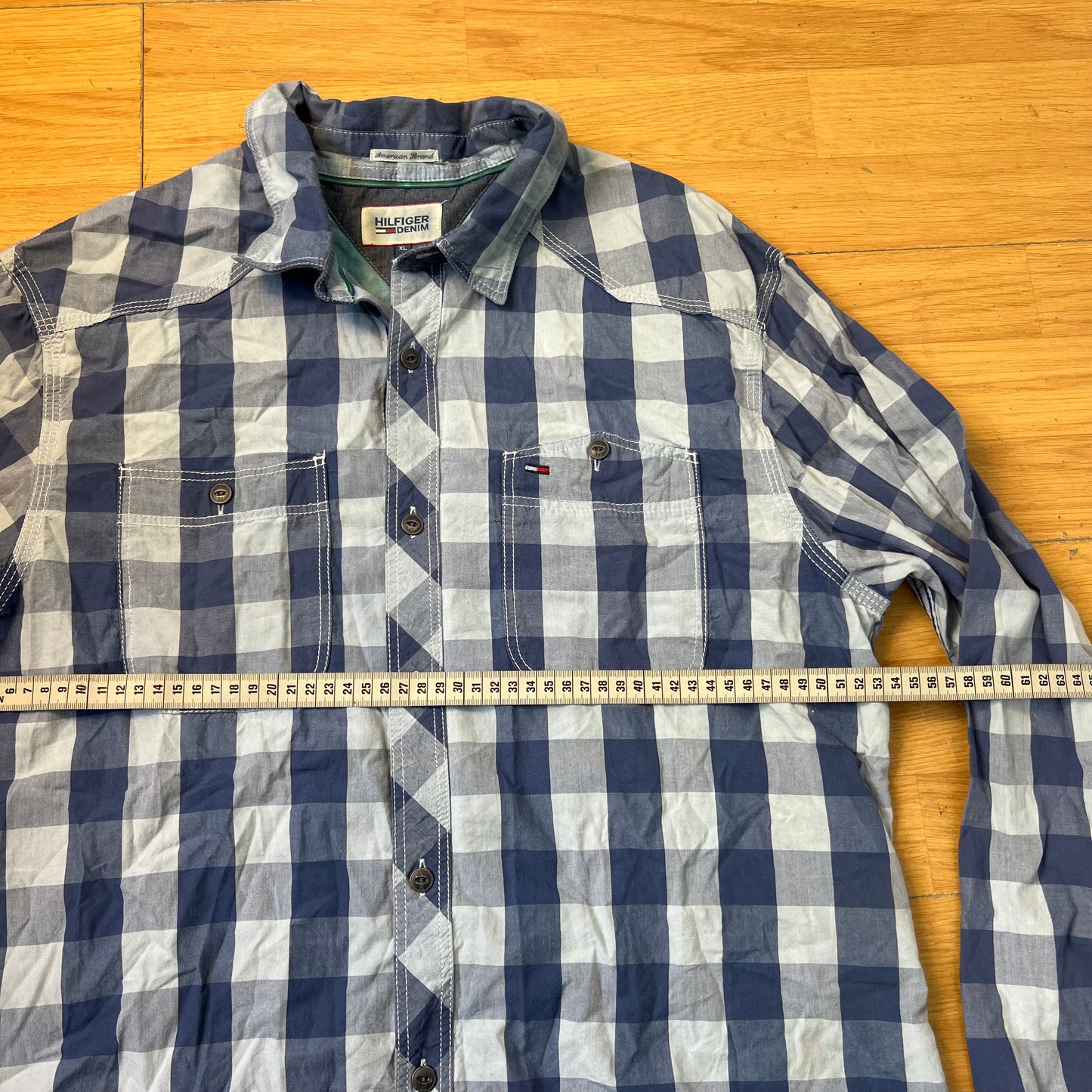 Chemise tartan bleue - Tommy Hilfiger - Taille XL