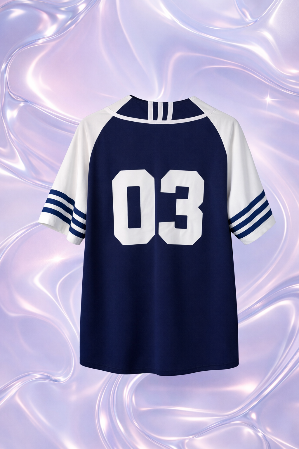 Maillot de baseball bleu et blanc - by DARCY - Taille M
