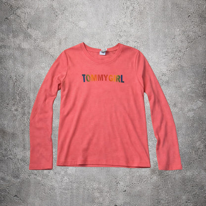 T-shirt manches longues rose - Tommy Hilfiger - Taille XL (enfant)