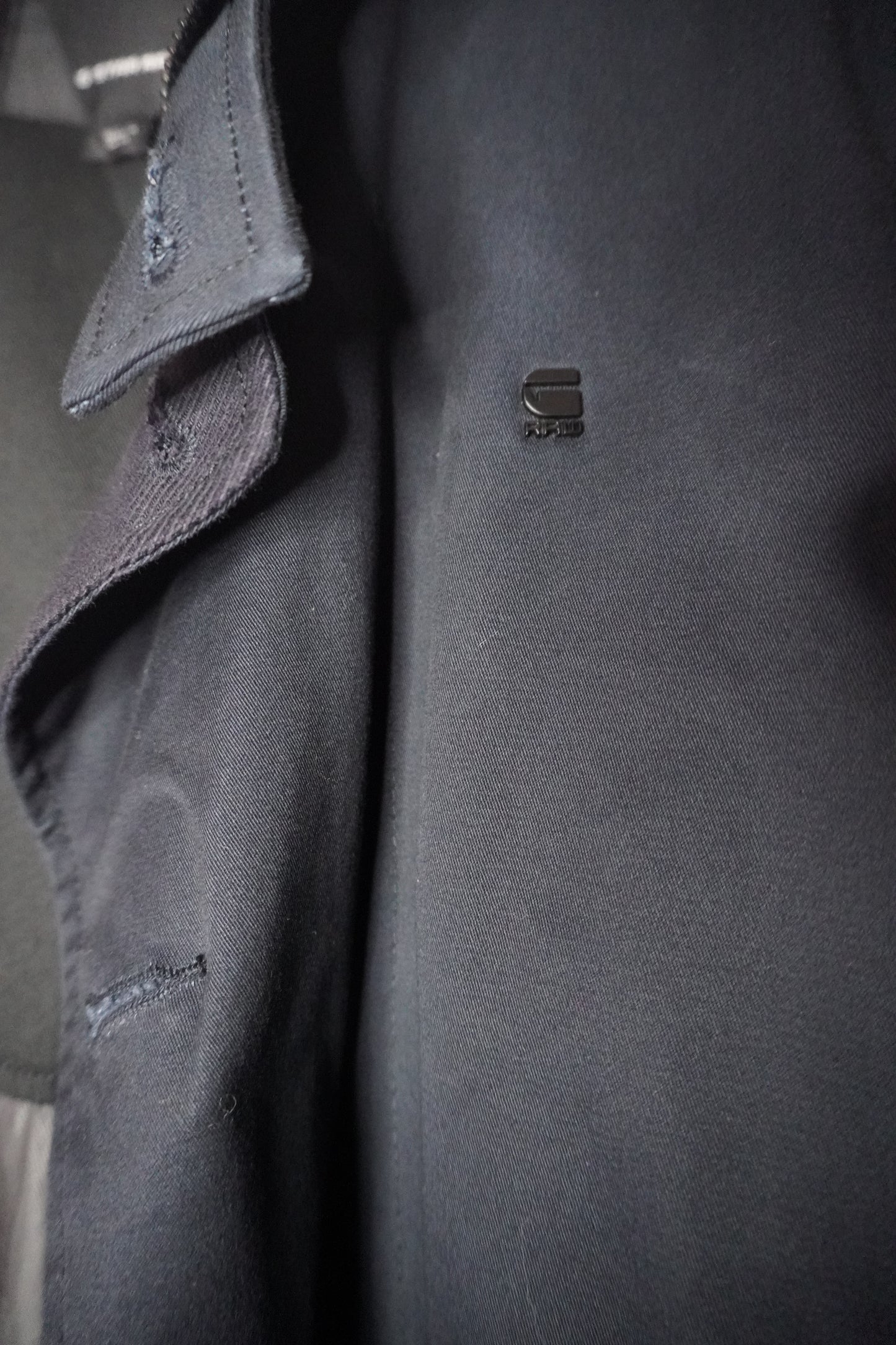 Trench-coat bleu noir G-RAW – taille S