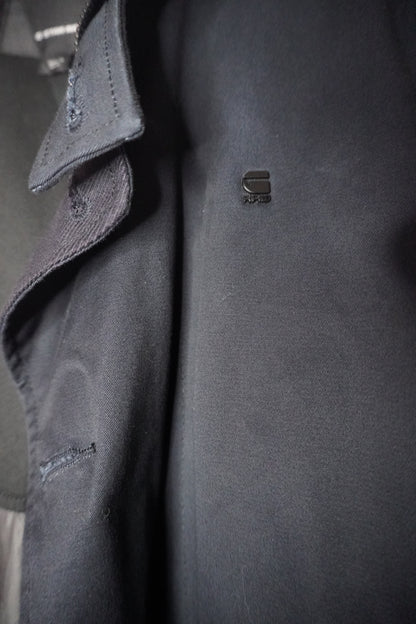 Trench-coat bleu noir G-RAW – taille S