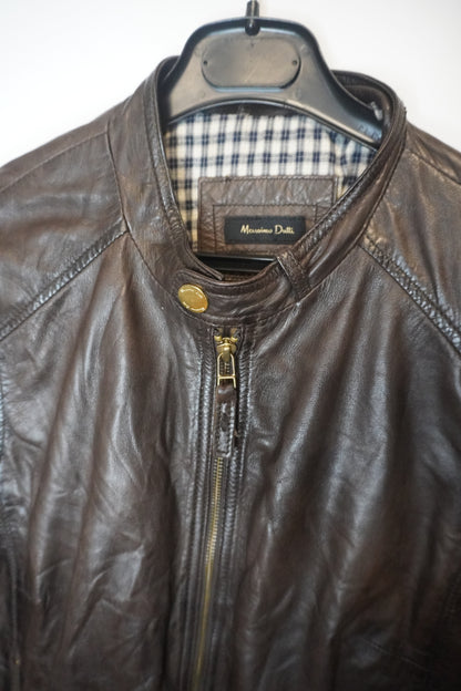 Veste En Cuir Massimo Dutti - by MIA - Taille : L