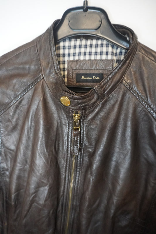 Veste En Cuir Massimo Dutti - by MIA - Taille : L