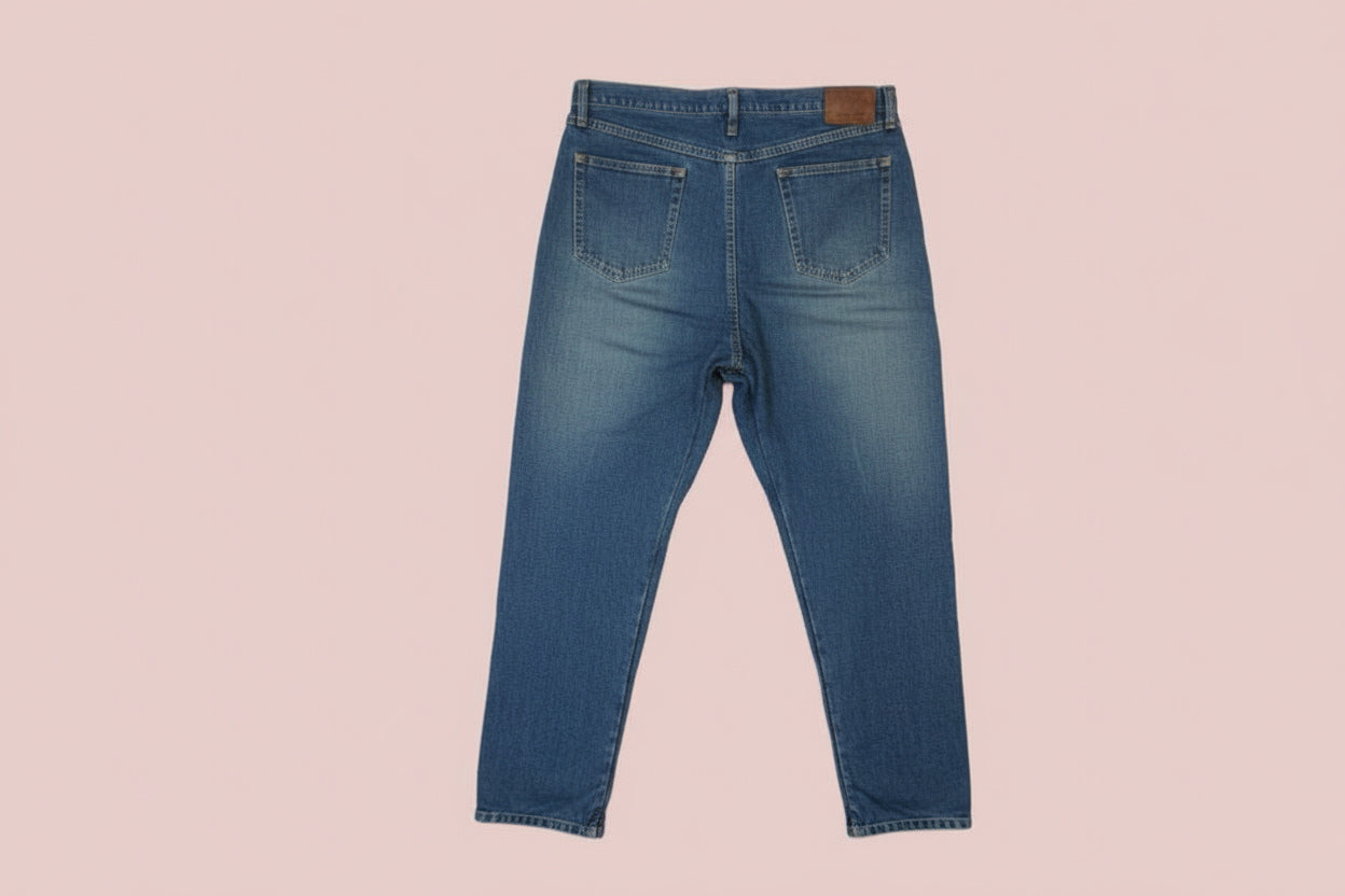 Jean Wrangler bleu coupe droite – BY ZAINAB