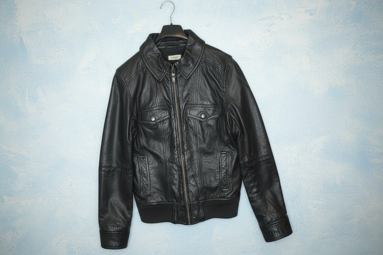 Veste En Cuir - Noir - by MIA - Taille : 38