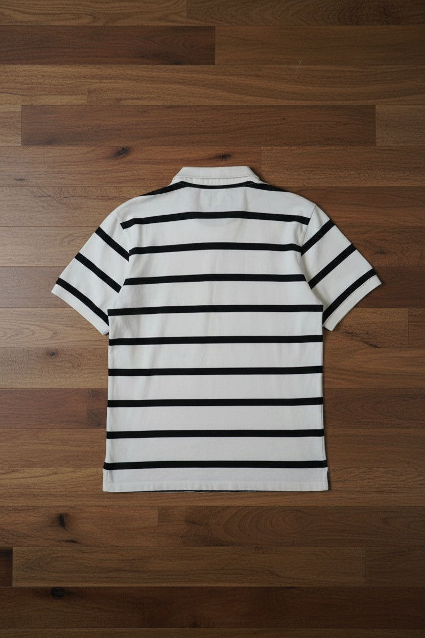 Polo blanc et noir classique – SS.CARMEN