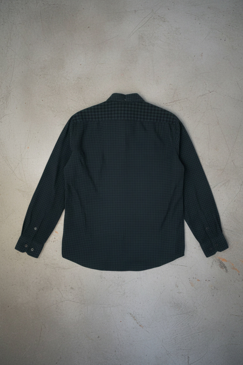 Chemise à carreaux vert foncé et bleu marine – taille M