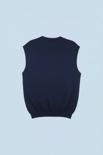 Pull sans manches bleu marine – BY PRMEC