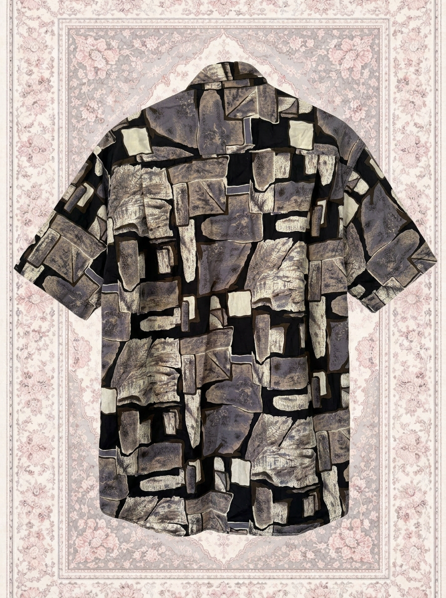 Chemise noire et blanche à motif – By Iasmine