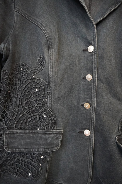 Veste En Jean - Noir - by BÉATRICE - Taille : 4XL