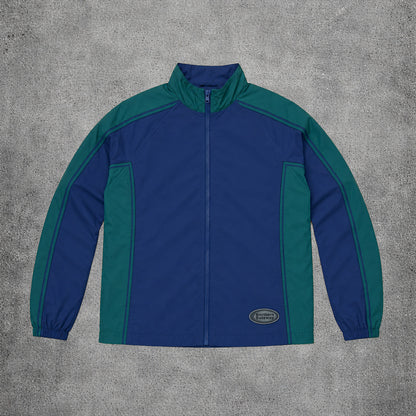 Veste coupe-vent bleu marine et vert - Taille L