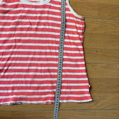 Débardeur rayé rose et blanc - Tommy Hilfiger - Taille L