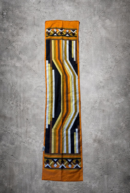Foulard orange à motifs - Handruck