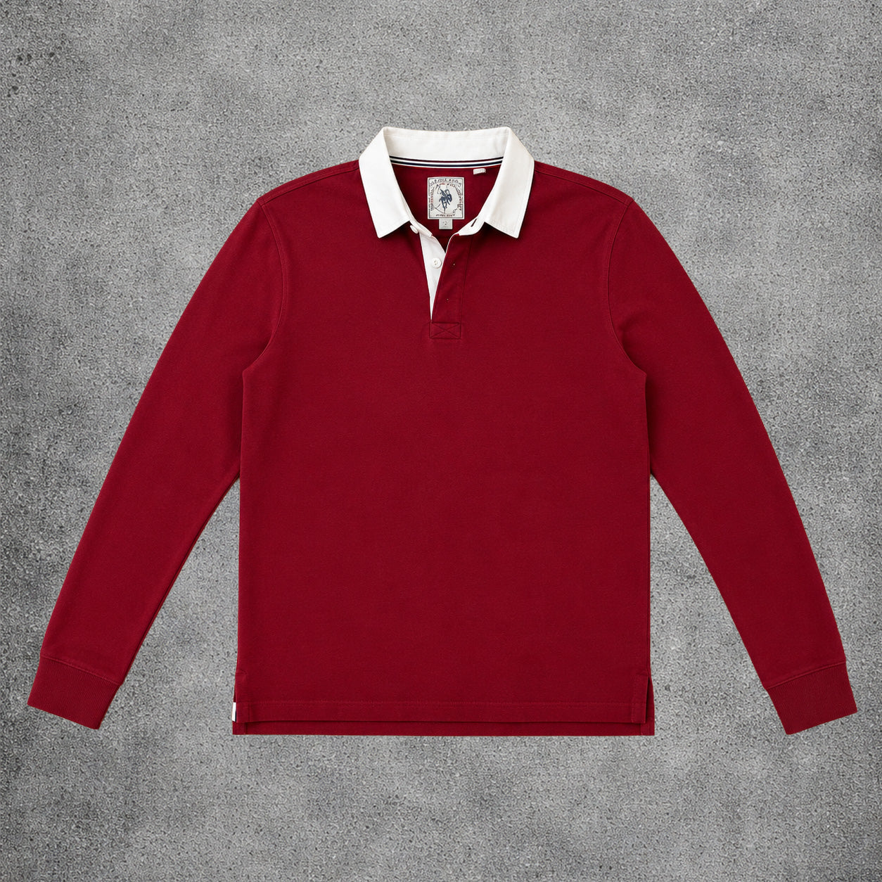 Polo manches longue rouge - Taille L