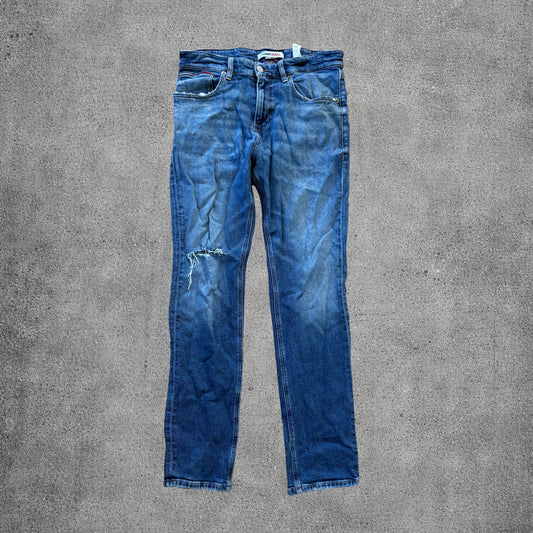 Jean bleu troué Straight cut - Tommy Jeans - Taille w30 l32