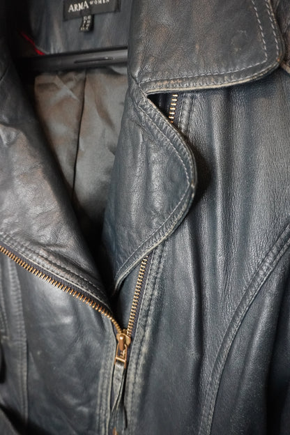 Veste Longue En Cuir - by SASSCARELLA