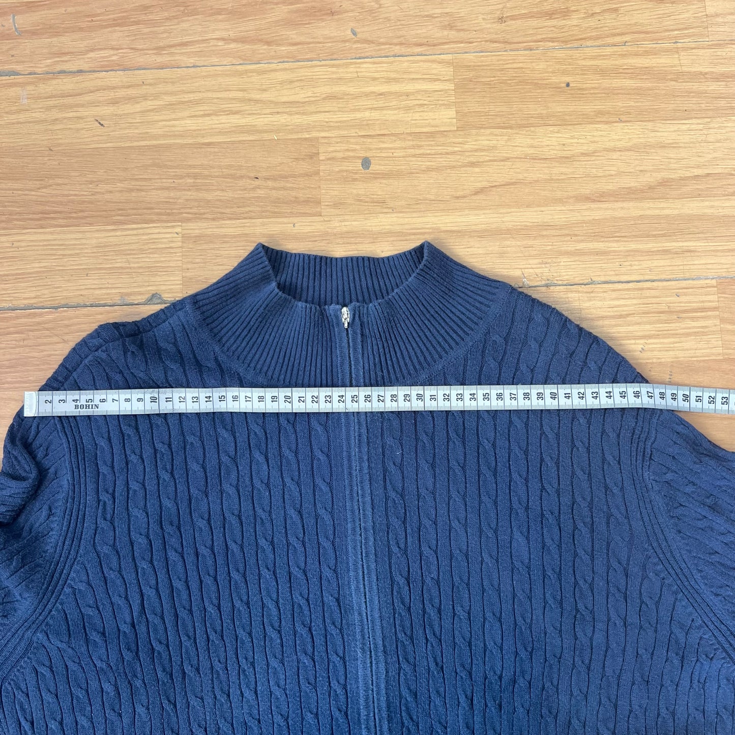 Pull zippé bleu Tommy Hilfiger femme – Taille XXL