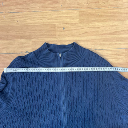 Pull zippé bleu Tommy Hilfiger femme – Taille XXL