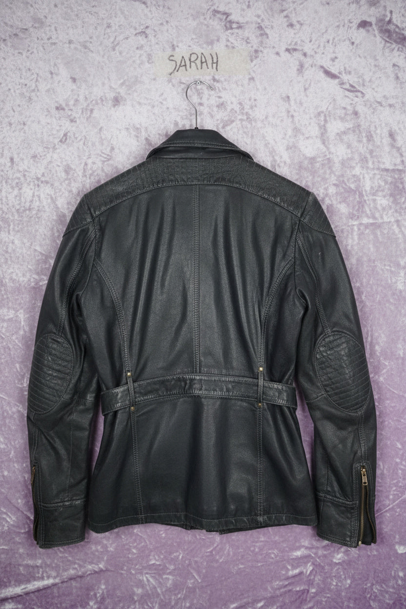 Veste Longue En Cuir - by SASSCARELLA
