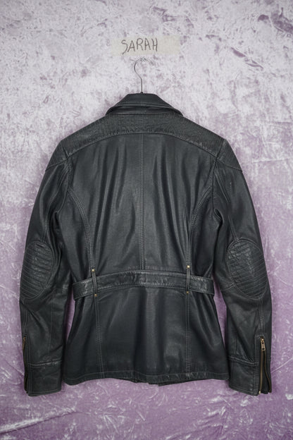 Veste Longue En Cuir - by SASSCARELLA