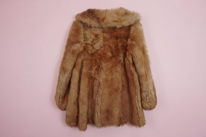 Veste en fourrure marron clair coupe ample – BY ZAINAB