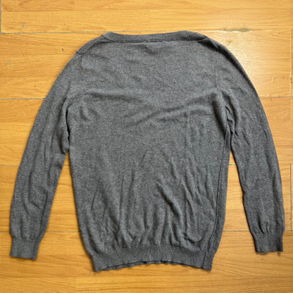 Pull col V gris - Tommy Hilfiger - Taille M
