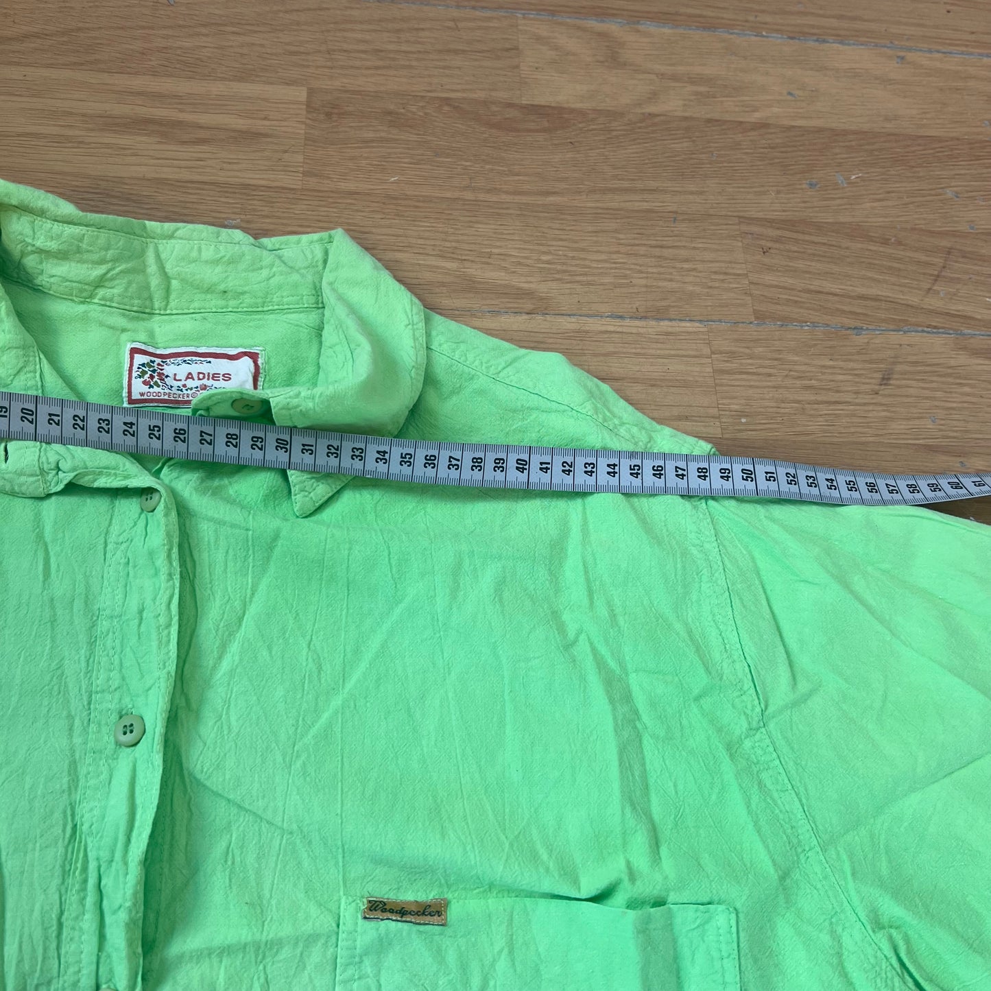 Chemise femme vert fluo - Woodpecker Collection - Taille 46/48 by SARLOTTE