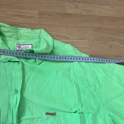Chemise femme vert fluo - Woodpecker Collection - Taille 46/48 by SARLOTTE