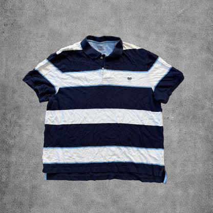 Polo rayé bleu et blanc - Chaps - Taille XXL