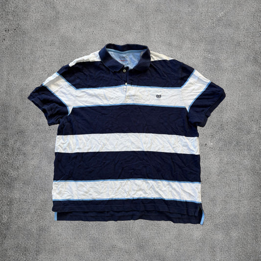 Polo rayé bleu et blanc - Chaps - Taille XXL