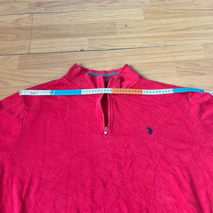 Sweat rouge quart de zip US Polo Assn – Taille XL