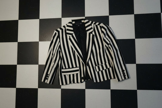 Blazer à rayures noir et blanc – BY SARAH LANG