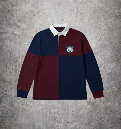 Polo manches longues rouge et bleu - Tommy Hilfiger - Taille XXL