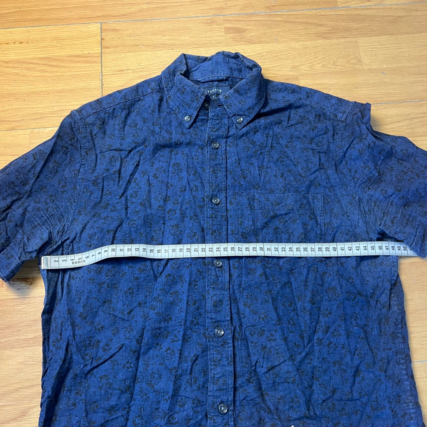 Chemise manches courtes bleu foncé - Taille L