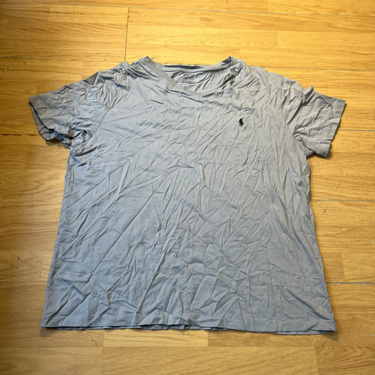 T-shirt gris col V - Ralph Lauren - Taille XL