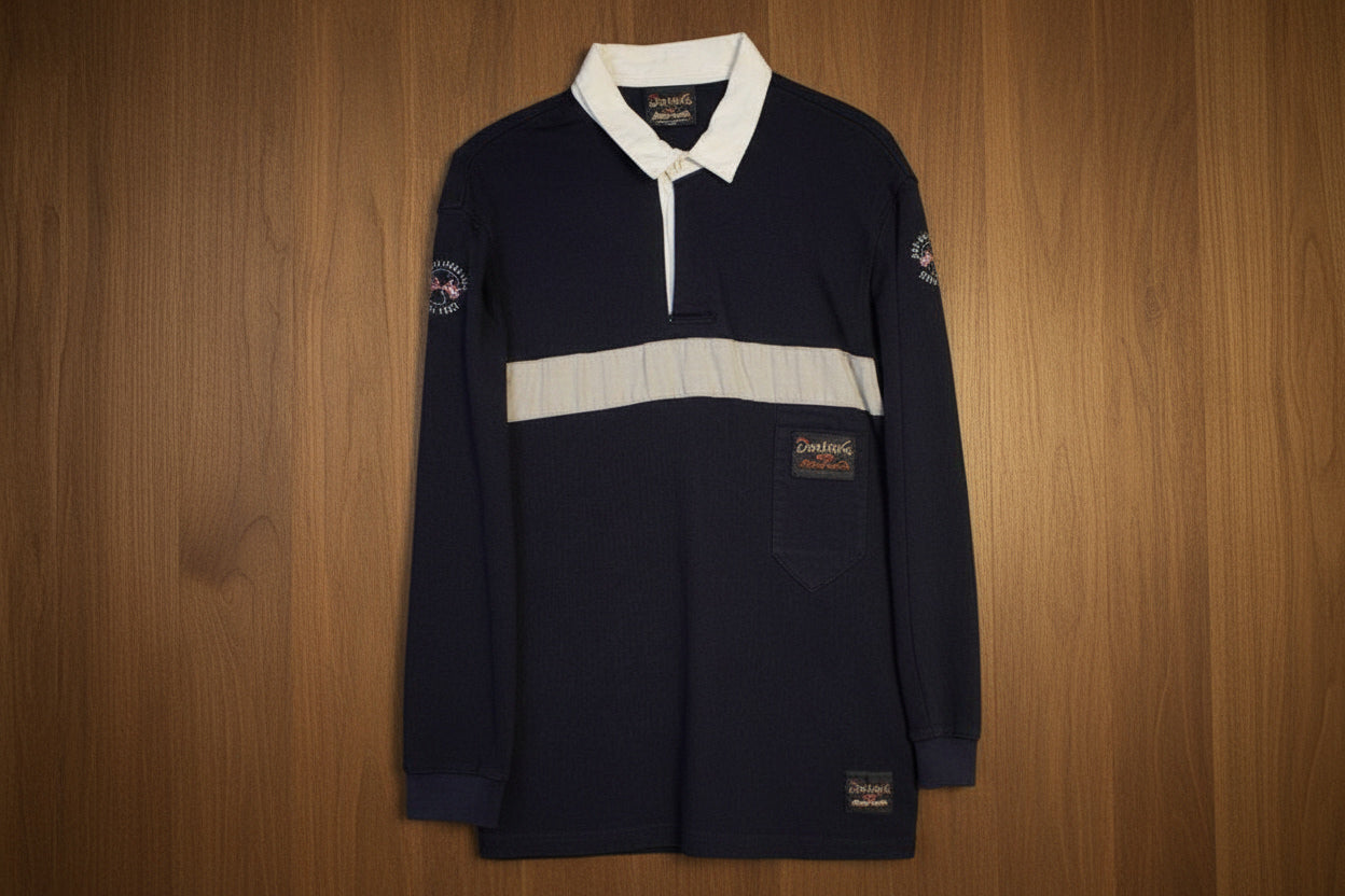 Sweat polo bleu marine rayé – SS.CARMEN