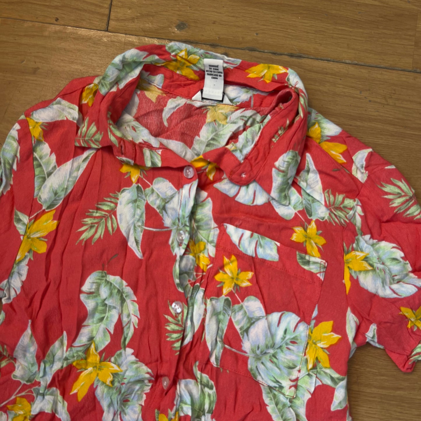 Chemisier court orange - Forever 21 - Taille S